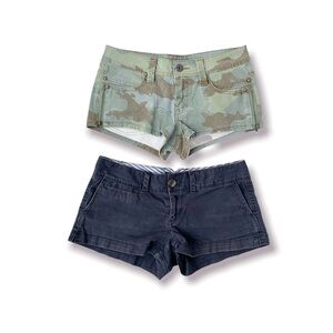 🌸AEO & VS🌸 2pc Women’s Shorts Sz 7J & 2 Camo Good Condition